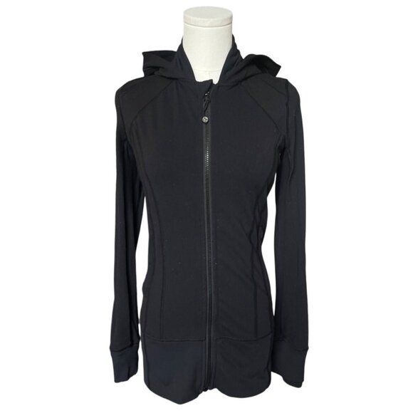 Lululemon Womens Dance Studio Jacket Size 4 Full Zip Up Hooded Long Activewear - Picture 1 of 8